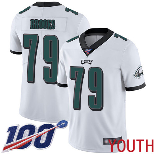 Youth Philadelphia Eagles 79 Brandon Brooks White Vapor Untouchable NFL Jersey Limited Player Season